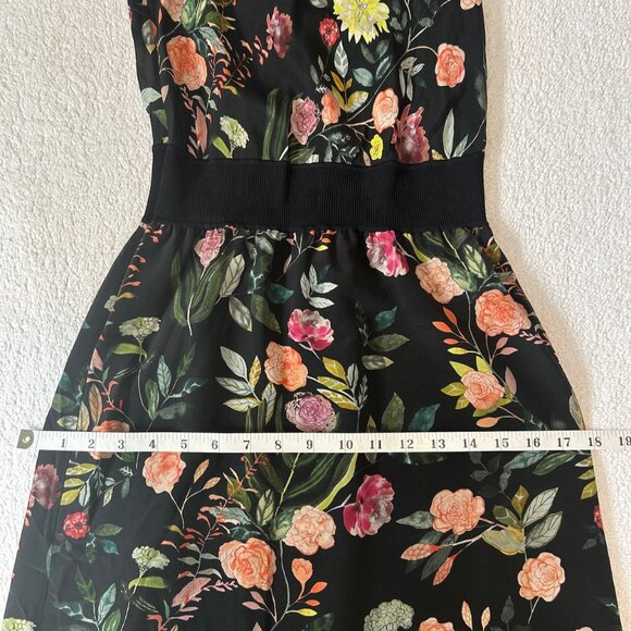 Theory Lewie Silk Combo Floral Dress - Picture 9 of 9